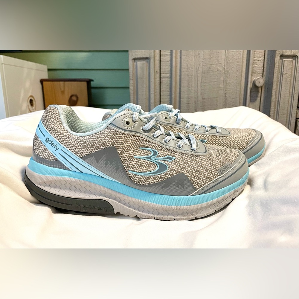 *EUC* Gravity Defyer “GDefy” Mighty Walker -Wmns Sz 10.5 - Veroshock - Gray/Blue - Picture 4 of 7